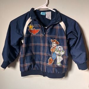 Disney Collectors Toy Story Woody Buzz Lightyear Boys 4T plaid jackets